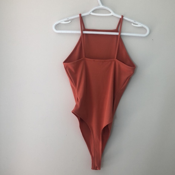 Burnt orange S/P Forever 21 button bodysuit - Picture 2 of 4